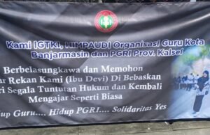 GURU PAUD DI BANJARMASIN BERDUKA DAN BERSATU BELA REKANNYA YANG TERSAKITI