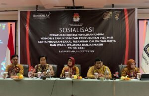 KPU Sosialisasi Peraturan Terkait Bakal Calon Walikota dan Wakil Walikota Banjarmasin Tahun 2024