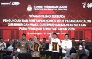 Sah! Ini Nomor Urut Pilgub Kalsel 2024: Muhidin-Hasnur 1, Acil Odah-Rozanie 2