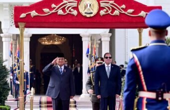 Prabowo Sambangi Presiden Mesir di Istana Kepresidenan Kairo