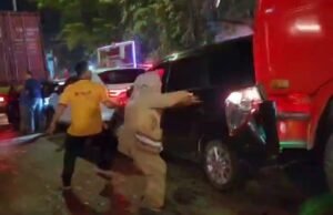 Kecelakaan Beruntun di Jalan S. Parman Banjarmasin