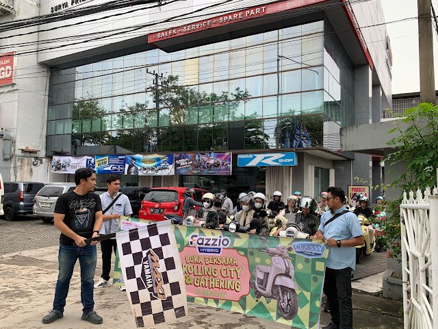 Kegiatan Rolling City dan Gathering Fazzio Hybrid PT STSJ Yamaha, minggu (23/3/2025) lalu - Foto Dok Istimewa