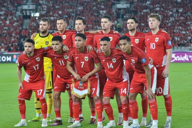 Pemain Timnas Indonesia berpose jelang laga Grup C putaran ketiga Kualifikasi Piala Dunia 2026 zona Asia melawan Bahrain. Laga antara Timnas Indonesia vs Bahrain digelar di Stadion Utama Gelora Bung Karno, Selasa (25/3/2025). Pemain Timnas Indonesia berpose jelang laga Grup C putaran ketiga Kualifikasi Piala Dunia 2026 zona Asia melawan Bahrain. Laga antara Timnas Indonesia vs Bahrain digelar di Stadion Utama Gelora Bung Karno, Selasa (25/3/2025).