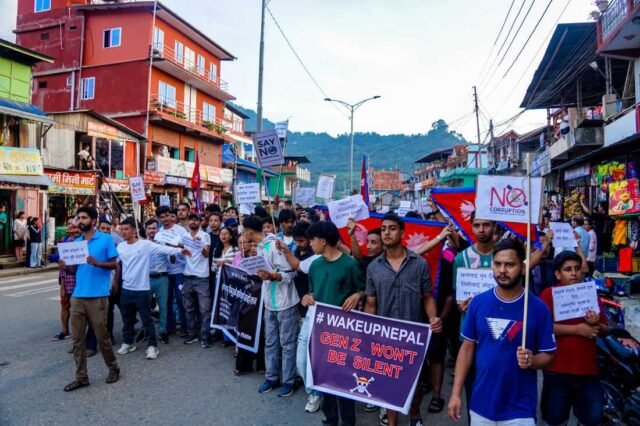 The Gen Z group protests against corruption and the ban on many social media platforms by the government in Nepal on Monday. Ambir Tolang/NurPhoto via Getty Images The Gen Z group protests against corruption and the ban on many social media platforms by the government in Nepal on Monday. Ambir Tolang/NurPhoto via Getty Images
