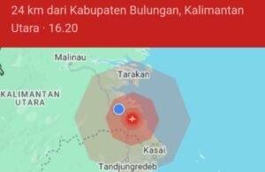 Gempa M 4,8 Guncang Tarakan Kaltara Rabu Malam, Tak Ada Laporan Kerusakan