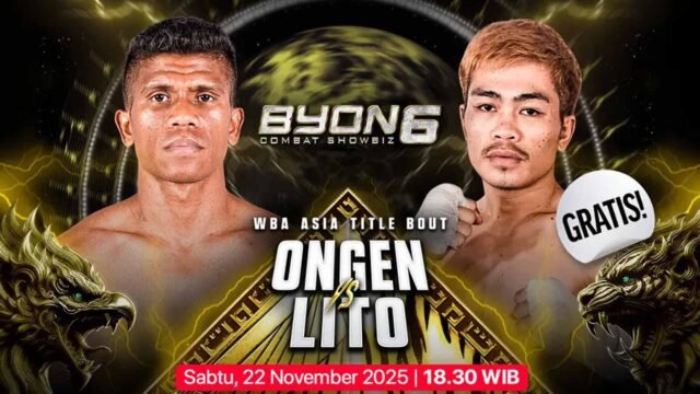 BYON Combat Showbiz Vol. 6 mempertemukan Ongen Saknosiwi (Indonesia) dan Lito Badenas (Filipina). Foto Dok Byon