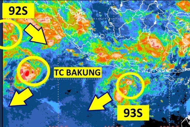 BMKG: Indonesia Dikepung Siklon Tropis Bakung dan Dua Bibit Siklon