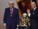 FIFA Kasih Hadiah Perdamaian ke Donald Trump Presiden FIFA Gianni Infantino menyerahkan Hadiah Perdamaian FIFA kepada Presiden Amerika Serikat Donald Trump pada acara Pengundian Final Piala Dunia FIFA 2026 di John F. Kennedy Center for the Performing Arts. (Amber Searls-Imagn Images)
