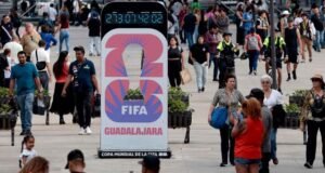 Kericuhan Pecah di Meksiko Usai Bos Kartel El Mencho Tewas, Keamanan Piala Dunia 2026 Jadi Sorotan Piala Dunia FIFA 2026 akan diselenggarakan di 16 kota di Amerika Serikat, Kanada, dan Meksiko dari Juni hingga Juli 2026. Turnamen kali ini menandai edisi pertama turnamen itu dengan kompetisi 48 tim dengan total 104 pertandingan. (ULISES RUIZ/AFP)