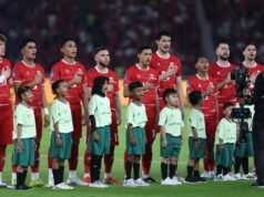 Jelang Final FIFA Series 2026, Bulgaria Diingatkan Tetap Jadi Lawan Berbahaya bagi Timnas Indonesia FIFA SERIES - Pesepak bola Timnas Indonesia menyanyikan Indonesia Raya sebelum melawan Timnas St Kitts and Nevis pada FIFA Series 2026 Jumat (27/3/2026) di Stadion Utama Gelora Bung Karno. Timnas Indonesia sementara unggul 2-0 pada babak pertama difoto menggunakan Canon EOS R5 Mark II TRIBUNNEWS/HERUDIN (TRIBUNNEWS/HERUDIN)