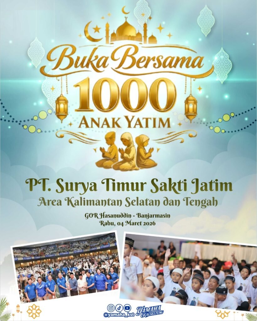 STSJ Yamaha Gelar Buka Puasa Bersama 1.000 Anak Yatim di Banjarmasin. Foto Dok Istimewa