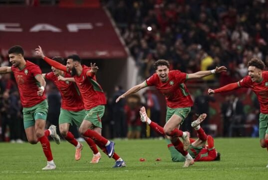 Geger! CAF Cabut Gelar Juara Senegal, Maroko Resmi Dinobatkan Sebagai Raja Afrika 2025 Selebrasi Maroko usai lolos ke final Piala Afrika 2025. (AFP/FRANCK FIFE)