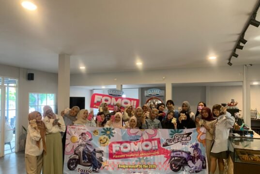 FOMO! Fazzio Hybrid Movement Meriahkan Banjarmasin, Yamaha Hadirkan Moru Doll Class dan Edukasi Hemat BBM Peserta FOMO! Fazzio Hybrid Movement Ikuti City Rolling Keliling Kota Banjarmasin. Foto Dok Istimewa
