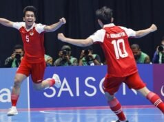 Ranking FIFA Timnas Futsal Indonesia Melejit ke Posisi 14 Dunia, Tertinggi Sepanjang Sejarah Timnas Futsal Indonesia mengukir sejarah dengan menembus posisi empat besar Asia. (ANTARA FOTO/Asprilla Dwi Adha)