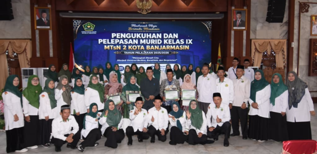 MTsN 2 Kota Banjarmasin Tindak Lanjuti Edaran Kanwil Kemenag Kalsel, Siswa Diminta Aktif Praktik Keagamaan Selama Libur Sekolah. Foto Dok istimewa