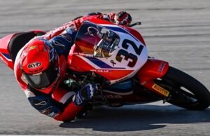 Kiandra Ramadhipa Juara Moto3 Junior Estoril 2026, Kibarkan Merah Putih di Portugal Kiandra Ramadhipa juara Moto3 Junior Estoril 2026 di Portugal. (Dok AHRT)