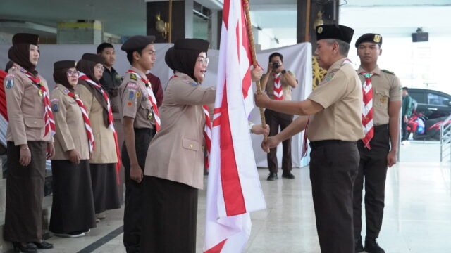 Hj. Neli Listriani Beri Pesan kepada Peserta Jambore Nasional XII. Foto Dok Istimewa Hj. Neli Listriani Beri Pesan kepada Peserta Jambore Nasional XII. Foto Dok Istimewa