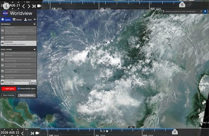 Foto: Screenshot NASA Worldview