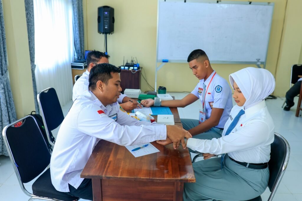 Calon Paskibraka Kalsel Jalani Pemeriksaan Kesehatan Sebelum Diklat. Foto Dok Muhammad randy