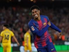 Barcelona Belum Menyerah Kejar Marcus Rashford, Bisa Jadi Opsi di Akhir Bursa Transfer Barcelona's Marcus Rashford celebrates after scoring his side's fourth goal during the Spanish La Liga match between Barcelona and Espanyol in Barcelona, Spain, Saturday, April 11, 2026. (AP)