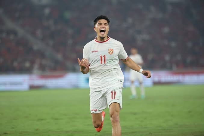 Ekspresi Ragnar Oratmangoen dalam laga Kualifikasi Piala Dunia 2026 antara Timnas Indonesia vs Filipina, Selasa (11/6/2024). (c) Bola.net/M Iqbal Ichsan