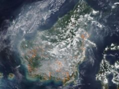 Citra Satelit NASA Tunjukkan Kalimantan Diselimuti Putih di Tengah Ancaman Karhutla Citra satelit NOAA-20 menunjukkan Kalimantan diselimuti asap akibat karhutla. Terdapat 1.106 titik panas terdeteksi, menandakan peningkatan kebakaran. (Foto: Nasa World View)