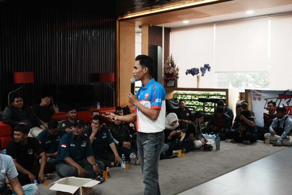 Peserta mengikuti sesi edukasi dalam rangkaian kegiatan Gas ke Honda Bikers Day yang digelar PT Trio Motor. Foto Dok Trio Motor