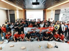 Gas ke Honda Bikers Day Bersama Trio Motor, Bikers Honda Diajak Perkuat Solidaritas dan #Cari_Aman Para bikers Honda berfoto bersama usai mengikuti rangkaian kegiatan Gas ke Honda Bikers Day bersama PT Trio Motor. Foto Dok Trio Motor
