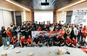 Gas ke Honda Bikers Day Bersama Trio Motor, Bikers Honda Diajak Perkuat Solidaritas dan #Cari_Aman Para bikers Honda berfoto bersama usai mengikuti rangkaian kegiatan Gas ke Honda Bikers Day bersama PT Trio Motor. Foto Dok Trio Motor