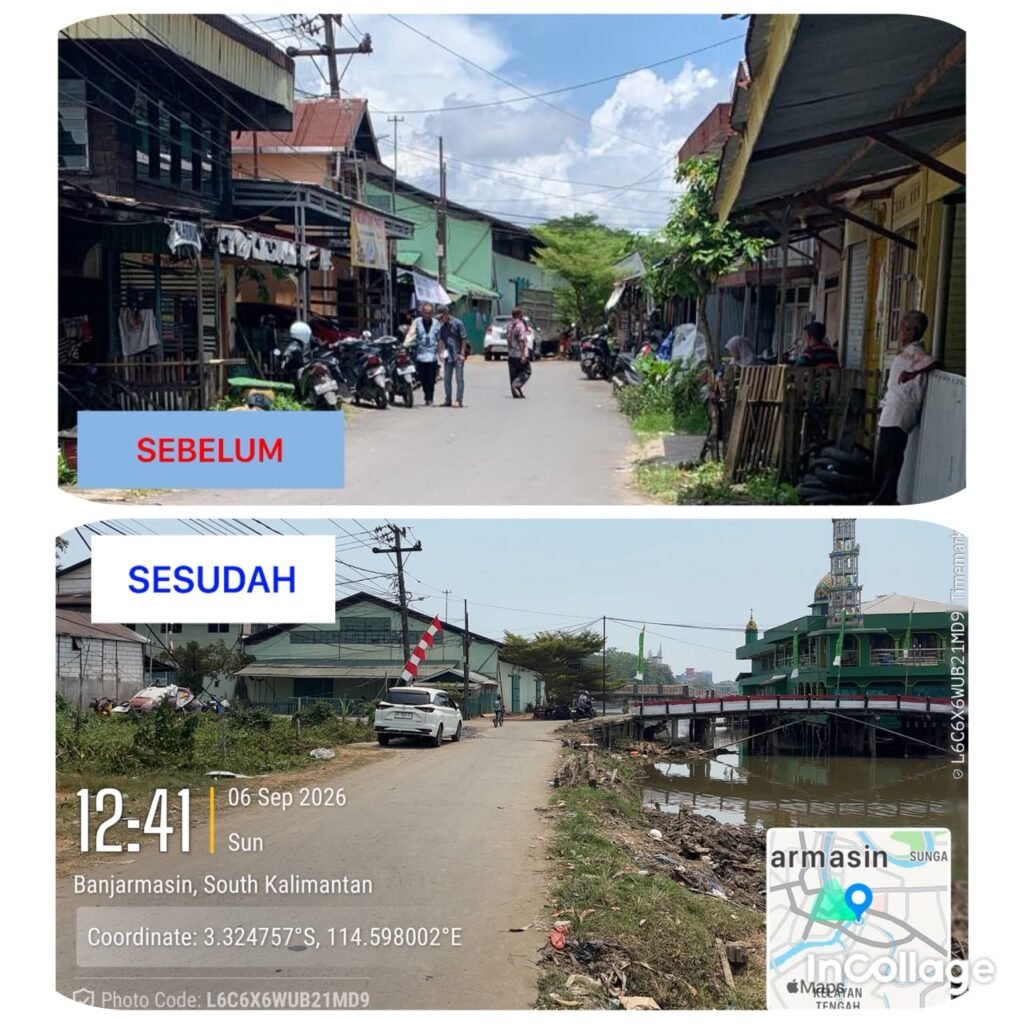 Penanganan Sungai Pekapuran Mulai Mengubah Kondisi Alur dan Lingkungan Sekitar. Foto Dok Istimewa