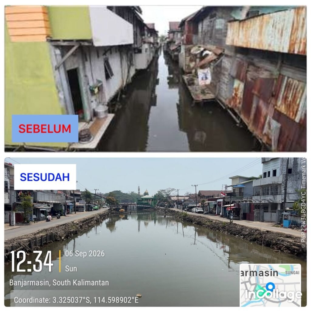 Penanganan Sungai Pekapuran Mulai Mengubah Kondisi Alur dan Lingkungan Sekitar. Foto Dok Istimewa