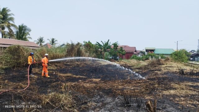 Petugas BPBD Banjarmasin Padamkan Karhutla di Lahan Terbakar. Foto Dok Istimewa Petugas BPBD Banjarmasin Padamkan Karhutla di Lahan Terbakar. Foto Dok Istimewa