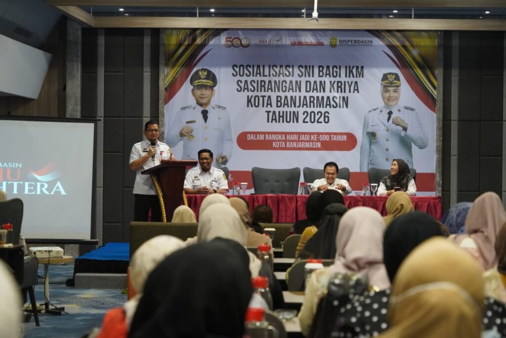 Sosialisasi SNI bagi pelaku IKM sasirangan dan kriya membahas pentingnya penerapan standar untuk menjaga konsistensi mutu serta meningkatkan daya saing produk. Foto Dok Istimewa
